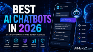 Best AI Chatbots in 2026 featured image showing AI-powered chatbot interface, conversational AI assistant, intelligent virtual assistant, futuristic chat dashboard, and digital communication technology with the title "Best AI Chatbots in 2026".