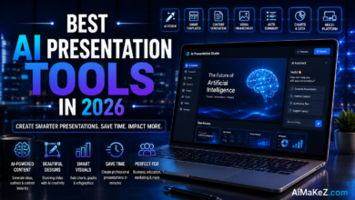 Best AI Presentation Tools in 2026 featuring AI-powered presentation software, smart slide creation, automated design, presentation templates, and intelligent business presentation dashboards.